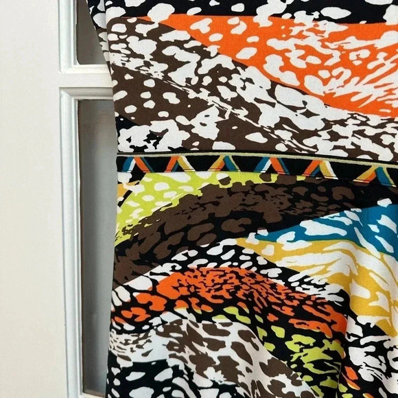 BCBGMAXAZRIA Y2K Daly Multicolor Leopard Wrap Dress Women’s Size XS - Picture 7 of 12